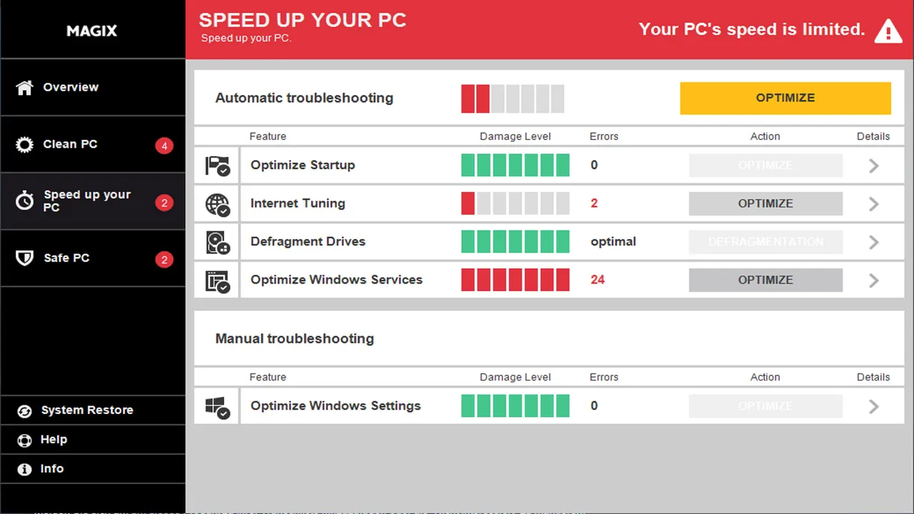 MAGIX PC Check & Tuning 2016 Screenshot 0