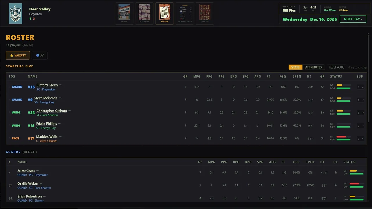 American High School Basketball Dynasty Screenshot 5