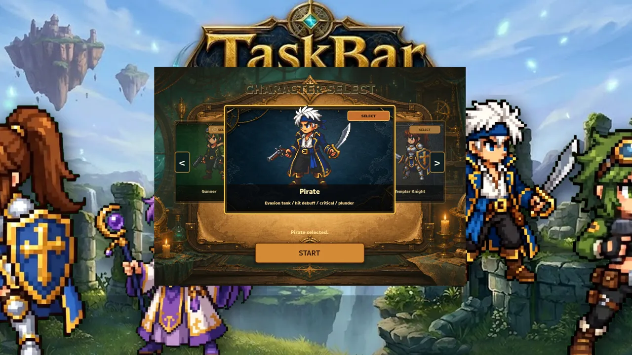 PIRATES (CLASS) - Task Bar of Ragnalis Screenshot 0