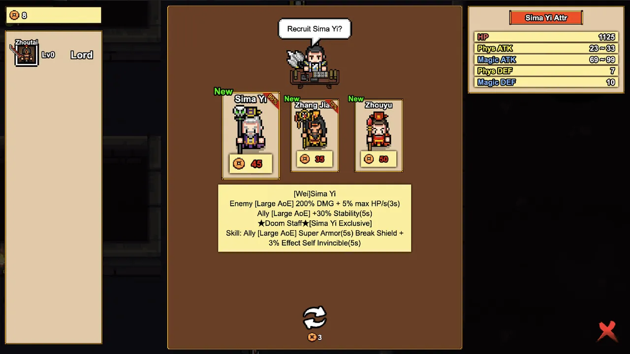 Pixel Three Kingdoms: Zombie Dungeon Screenshot 2