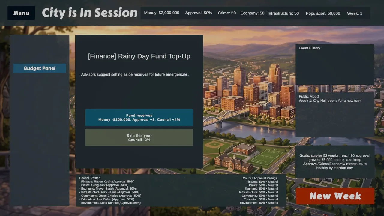 Mayor: City in Session Screenshot 1