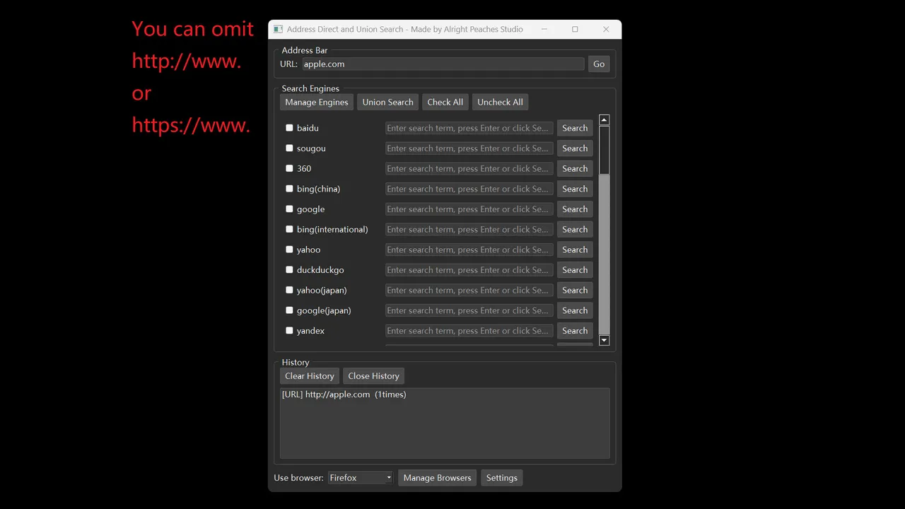 Address Direct and Union Search Screenshot 3