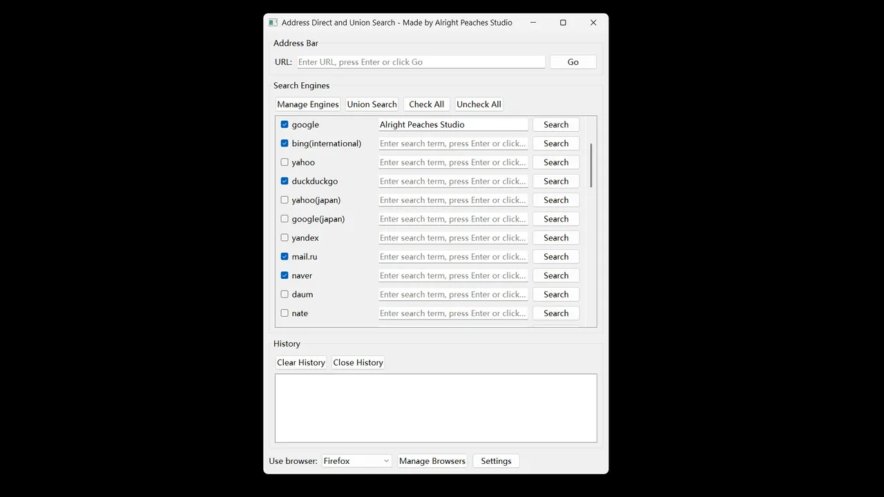 Address Direct and Union Search Screenshot 1