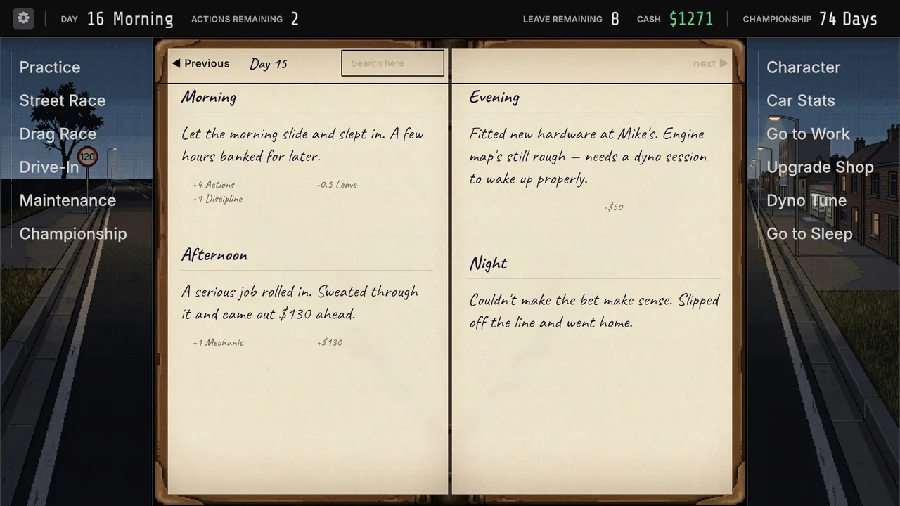 Run it Back: 90 Days to Race Screenshot 2