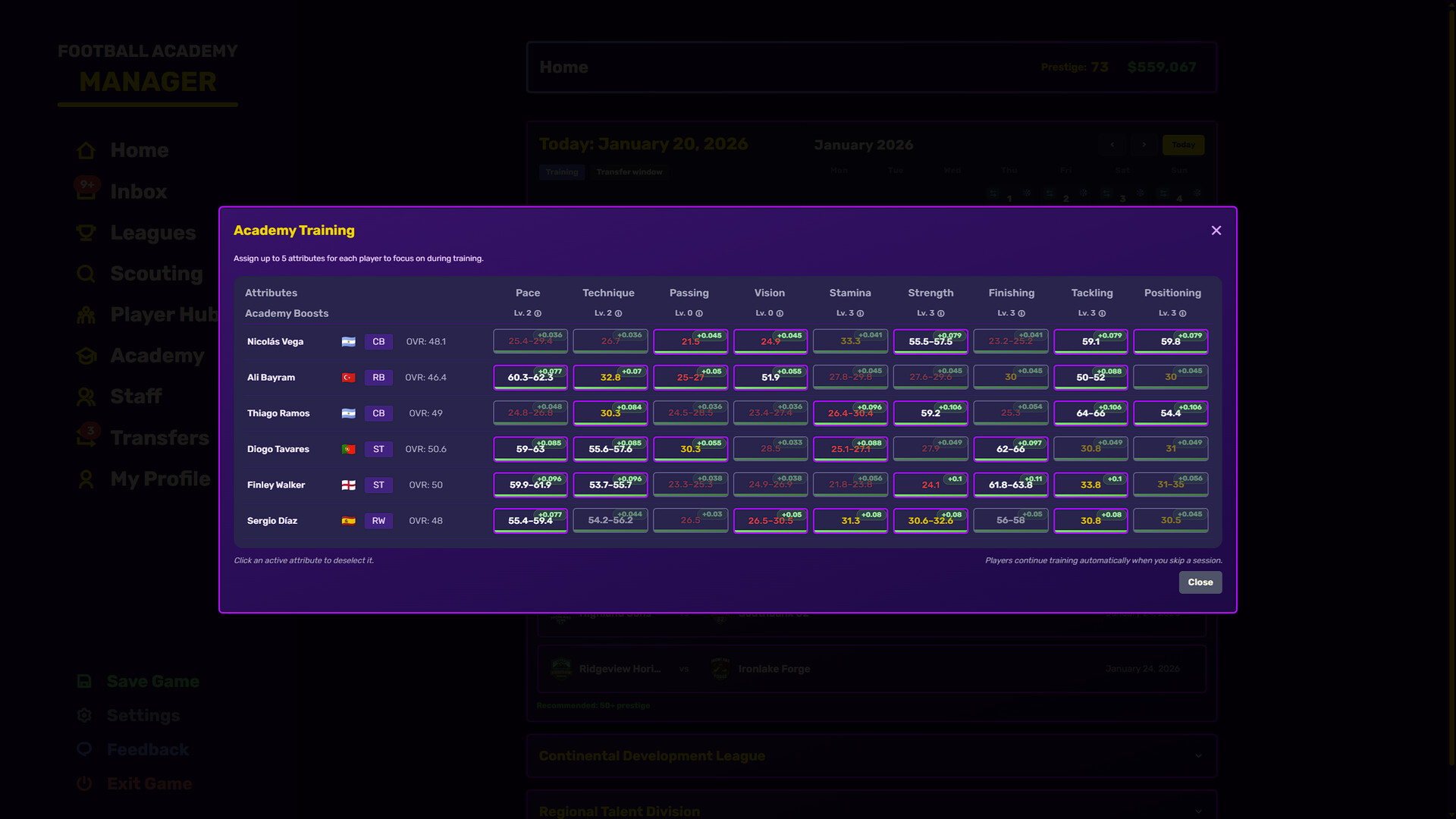 Football Academy Manager Screenshot 2