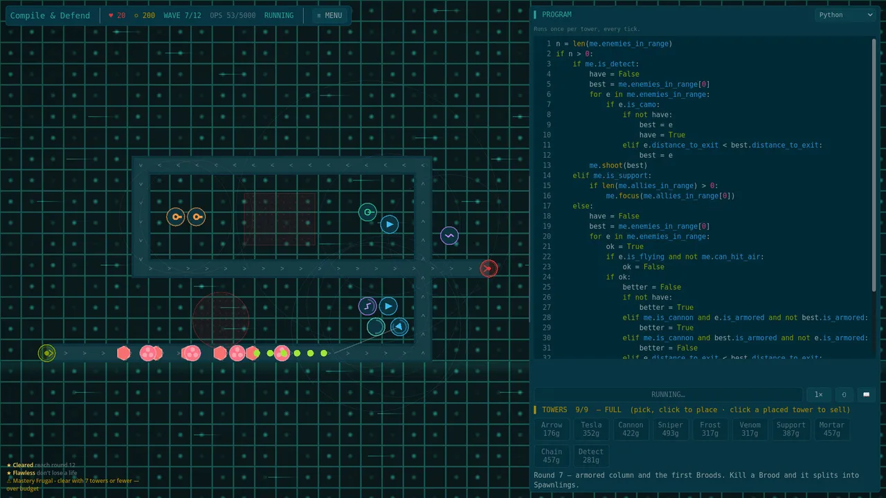 Compile & Defend Screenshot 1