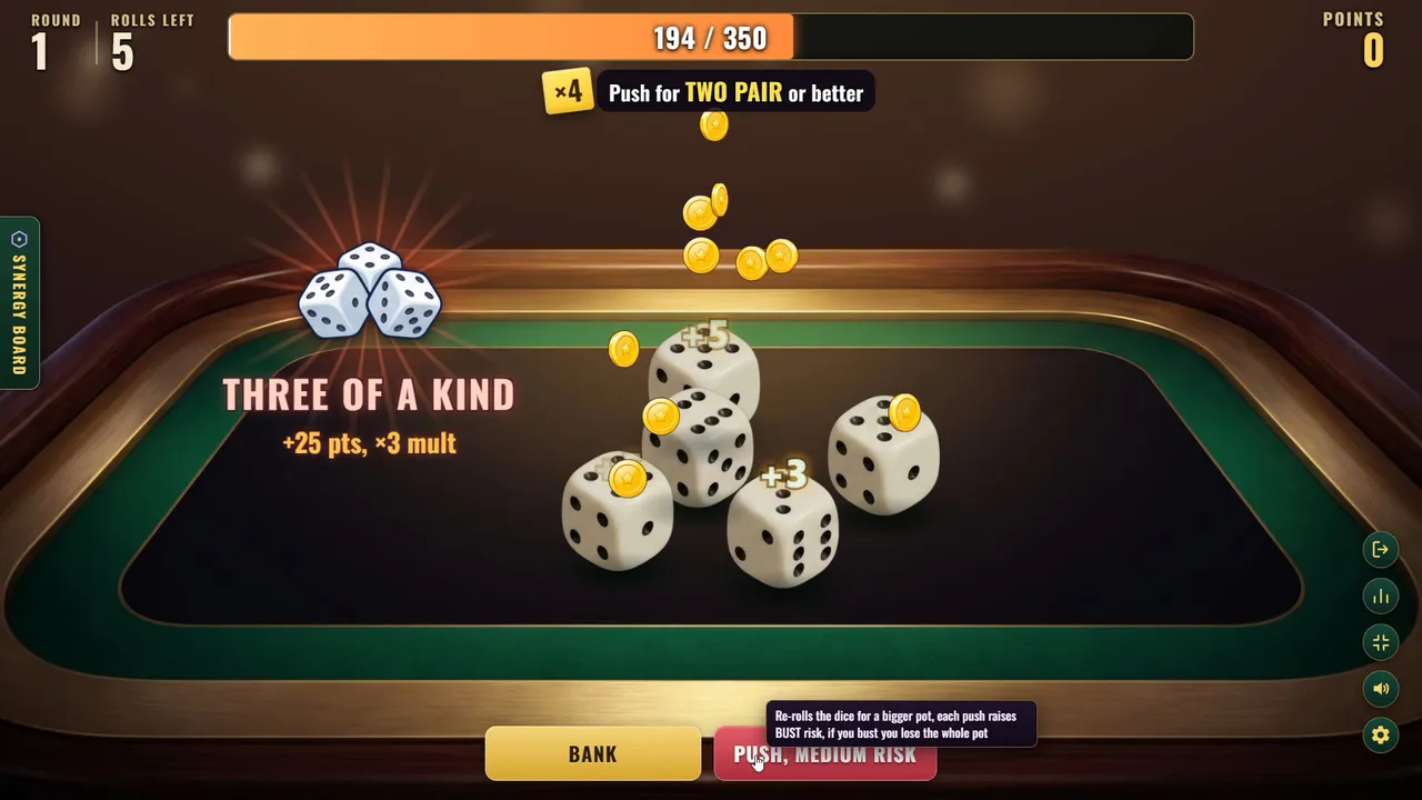 Dice & Dare : A Push-Your-Luck Casino-Style Dice Roguelike Screenshot 3