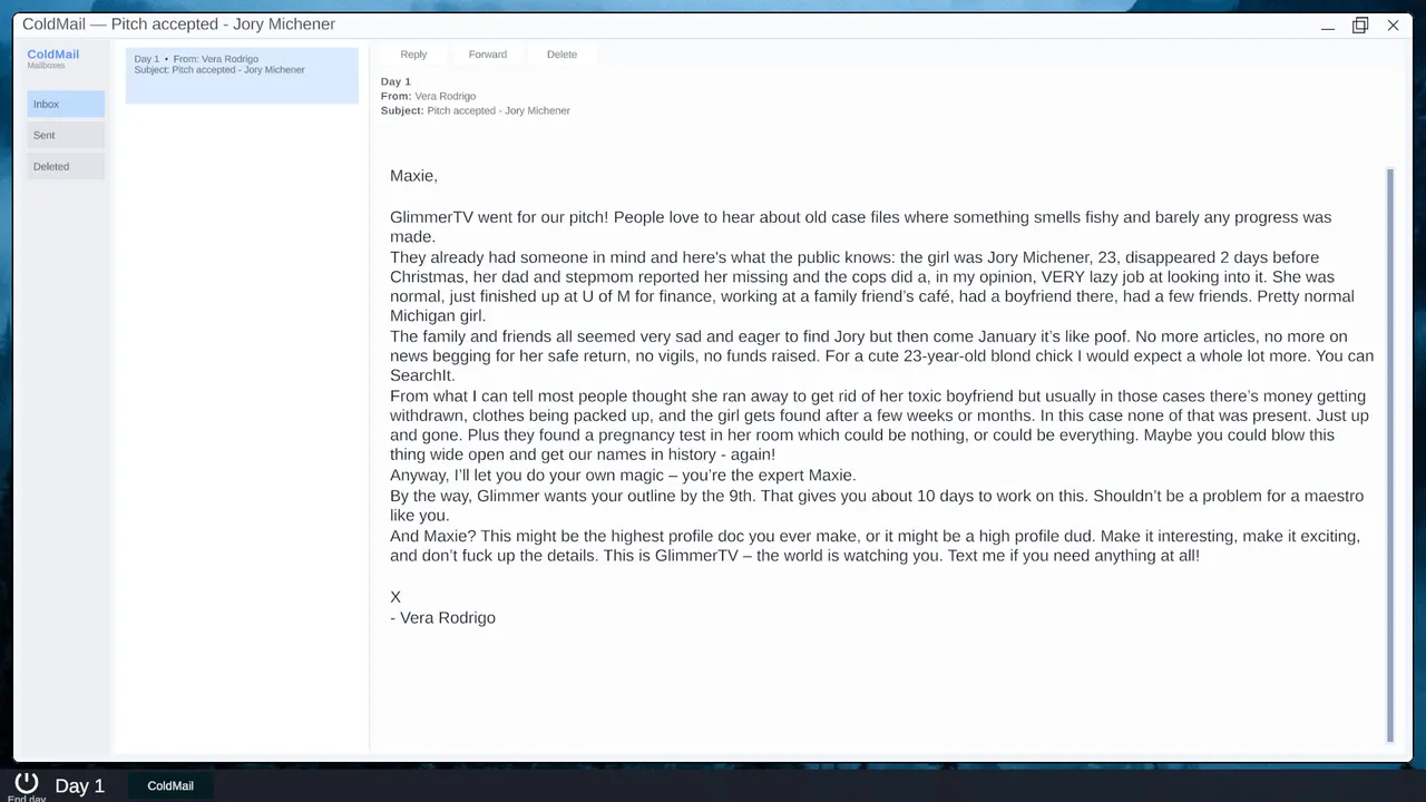 The Cold Cases: Remembering Jory Screenshot 1