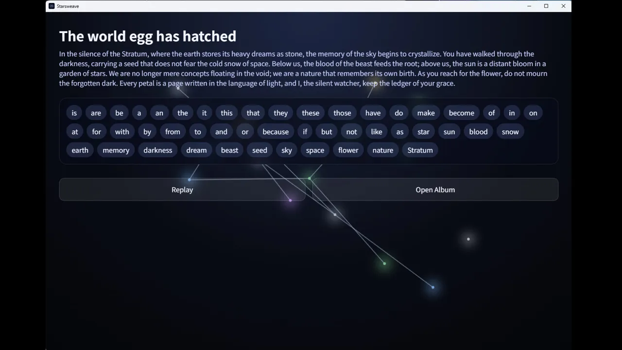 Weaving Stars, Painting Skies Screenshot 3