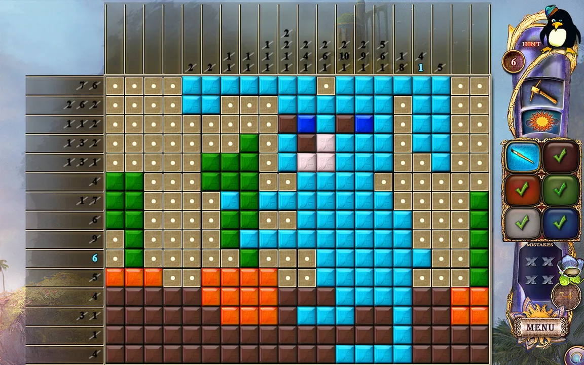 Fantasy Mosaics 24: Deserted Island Screenshot 3