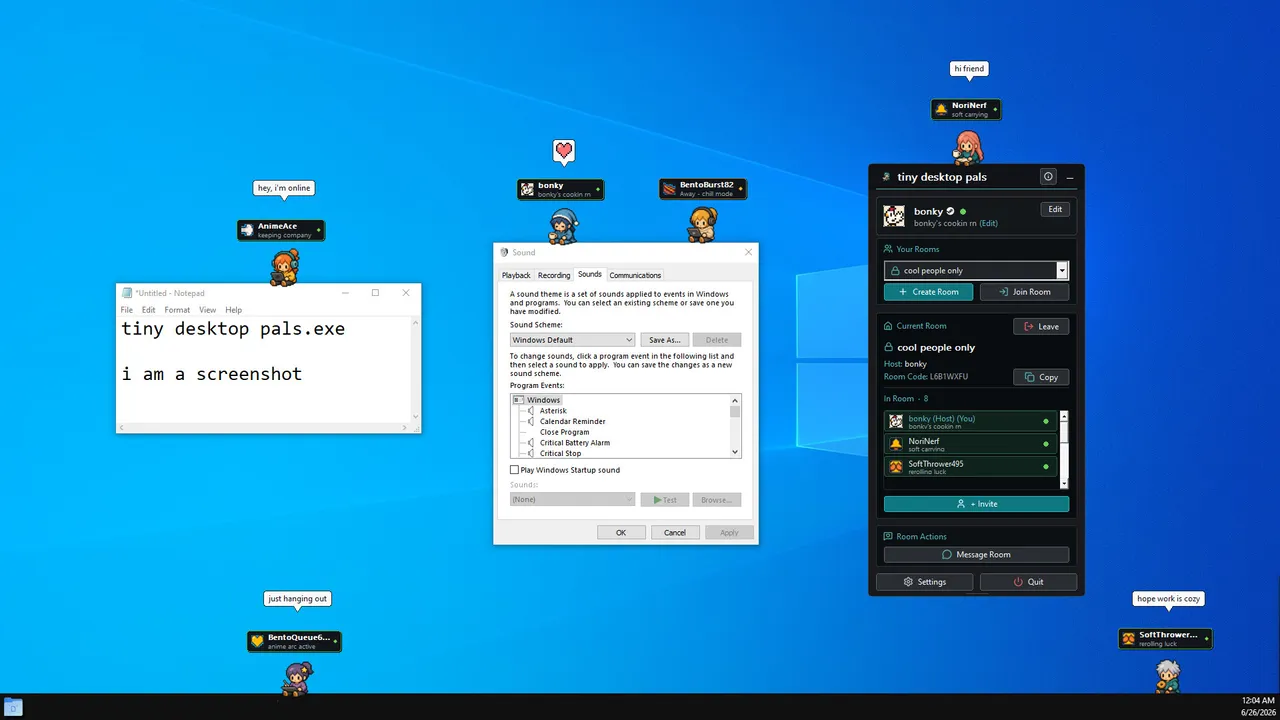 tiny desktop pals Screenshot 1