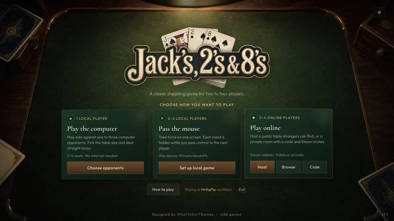 Jack's, 2's & 8's Screenshot 1