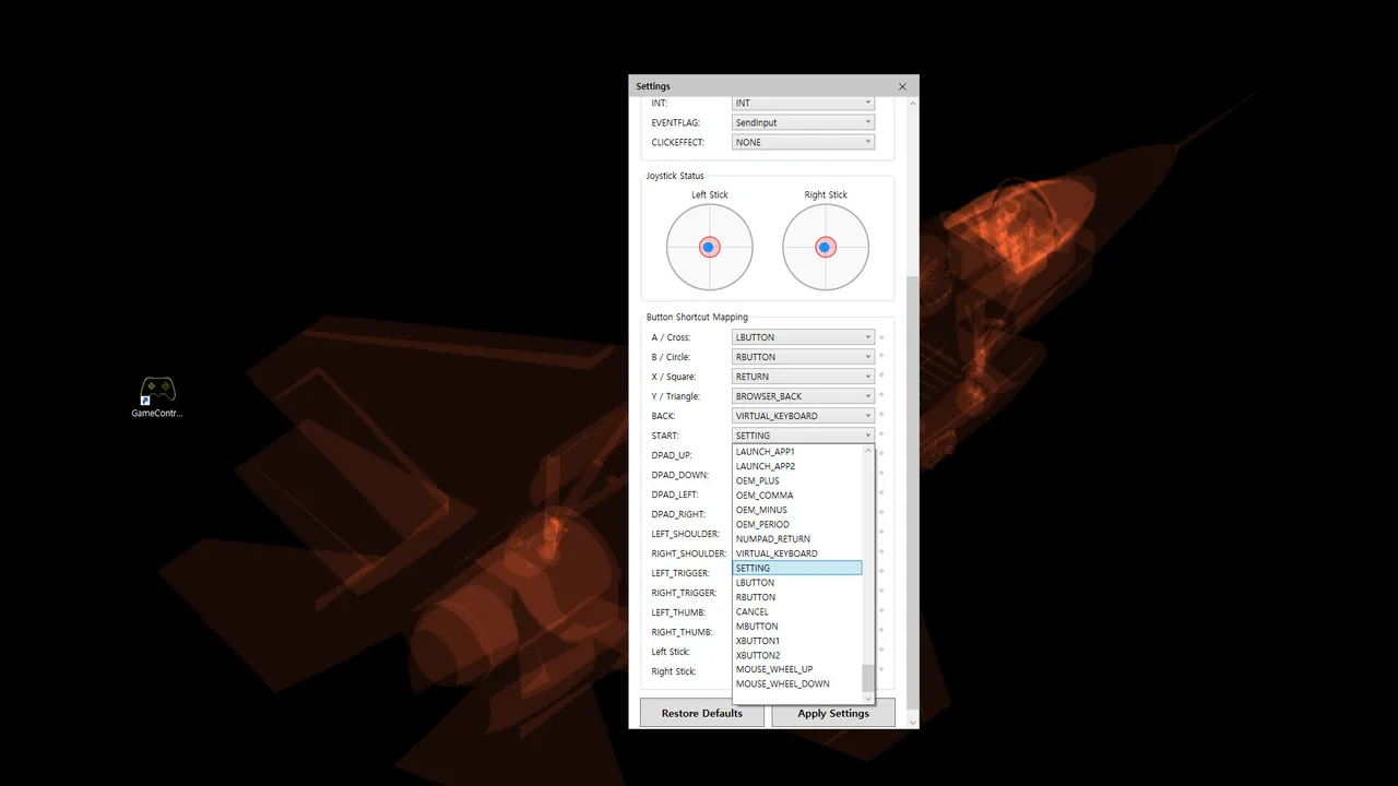 GameControllerMouse Screenshot 1