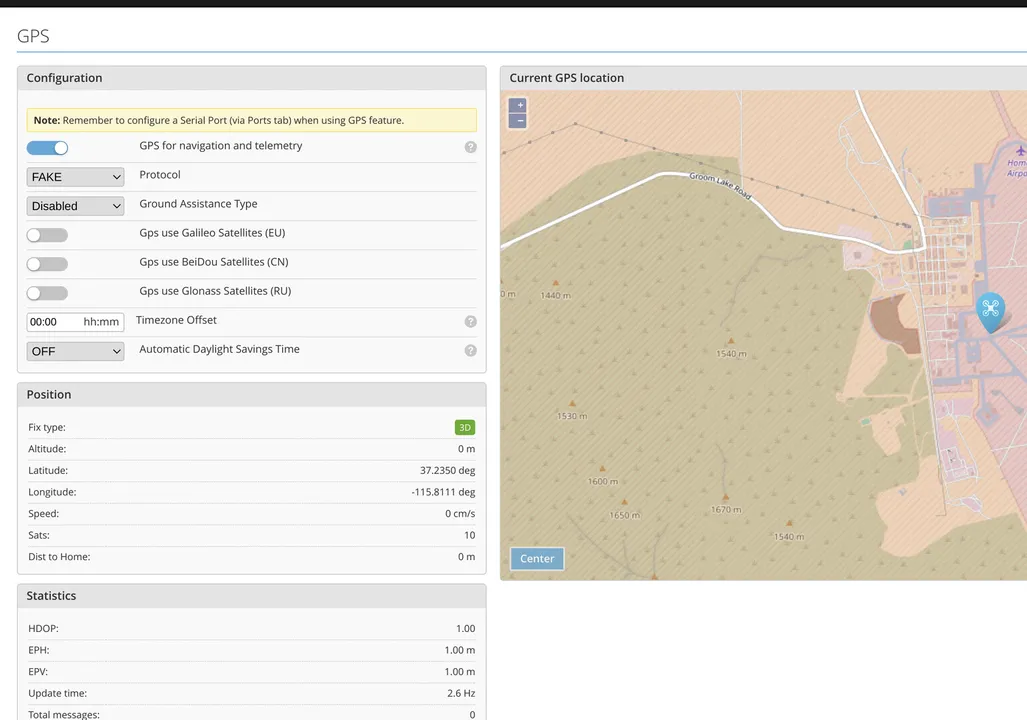 SITL Forge – External FC: iNAV Screenshot 2