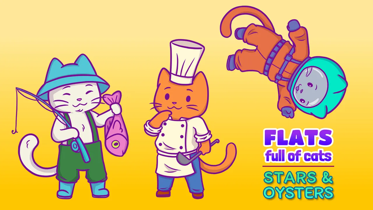 Flats Full of Cats: Stars & Oysters Screenshot 0