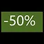 -50% icon