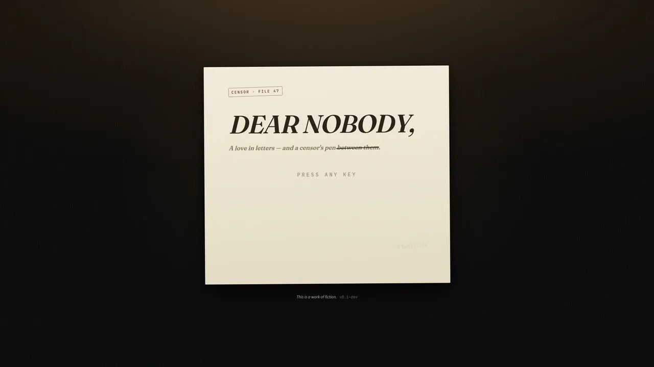 Dear Nobody Screenshot 2