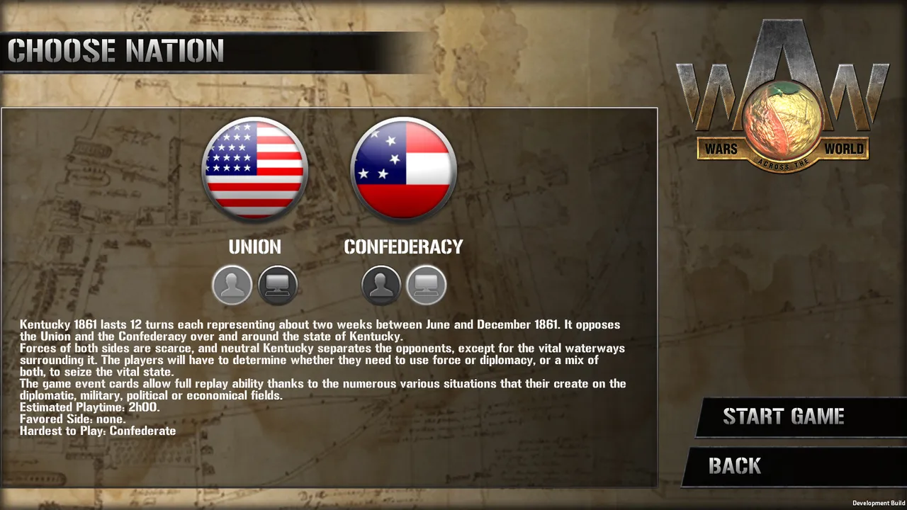 Wars Across the World: Kentucky 1861 Screenshot 1