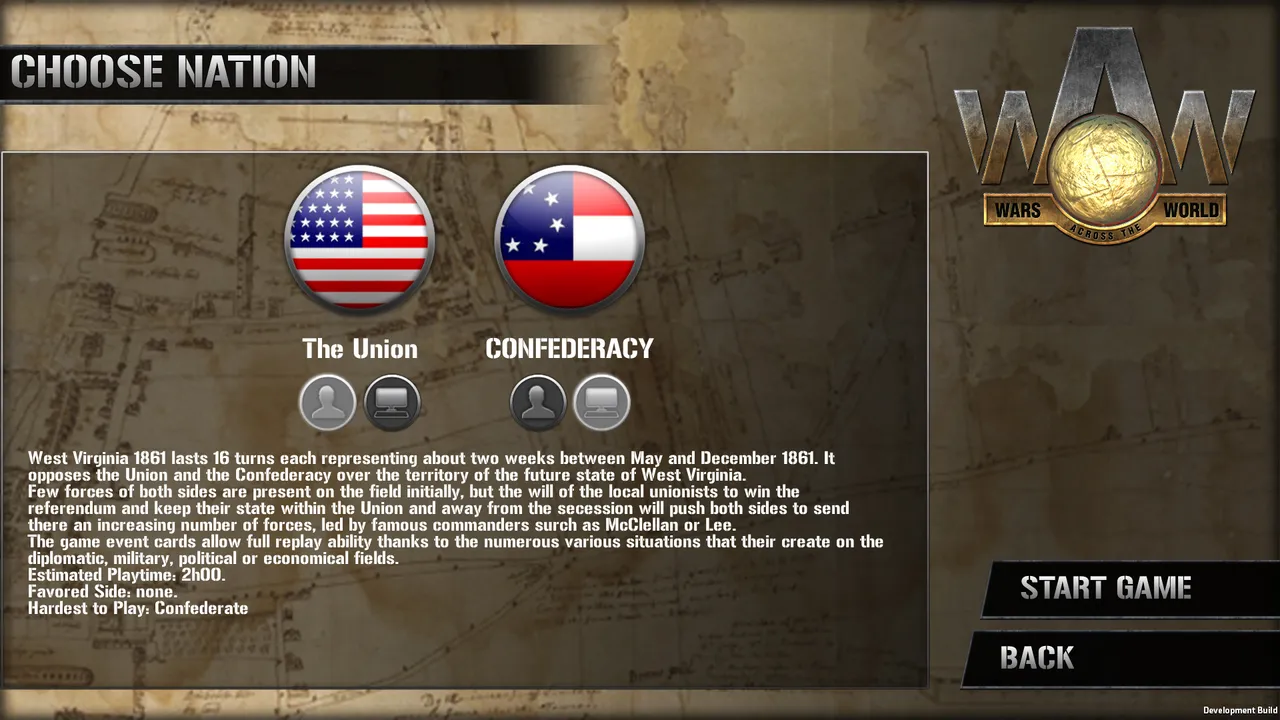 Wars Across the World: West Virginia 1861 Screenshot 1