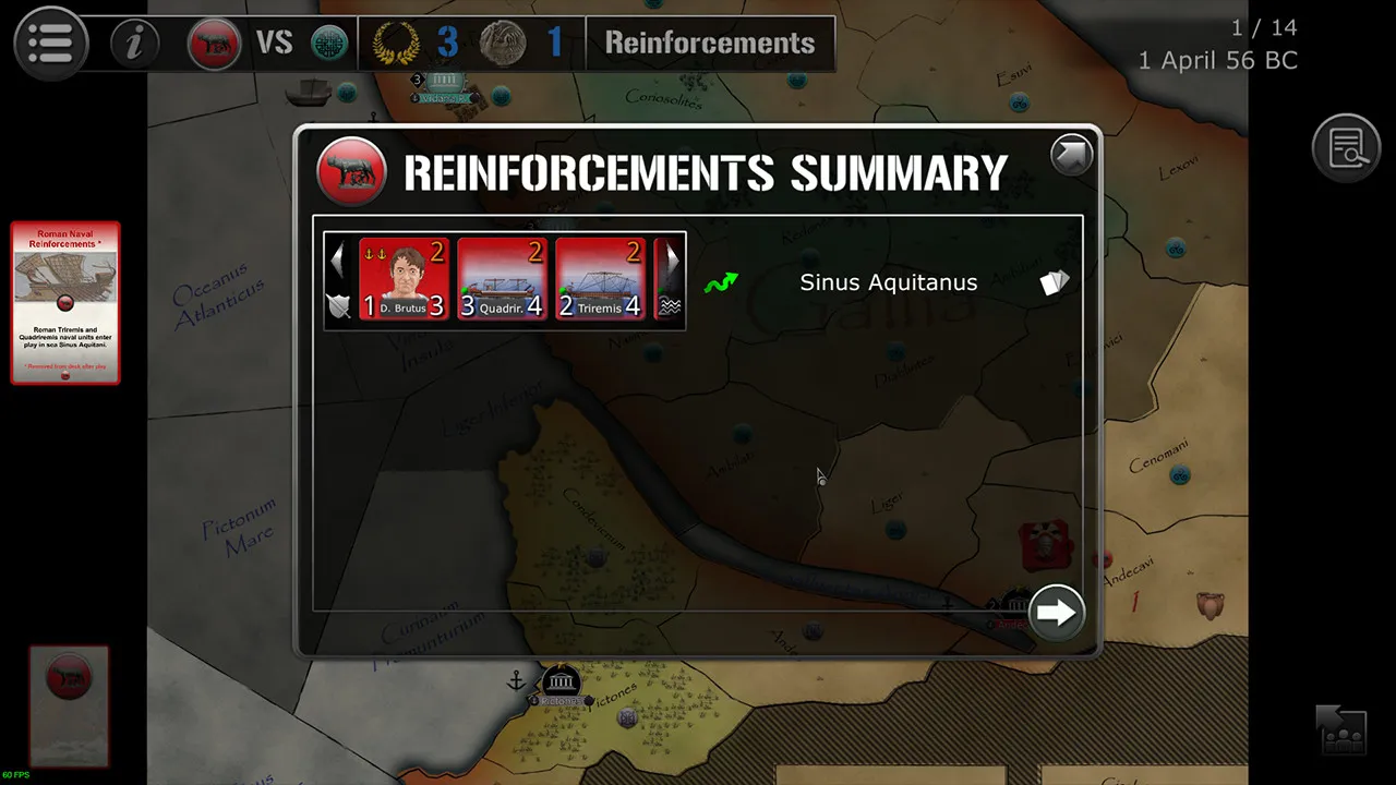 Wars Across the World: Caesar 56 Screenshot 1