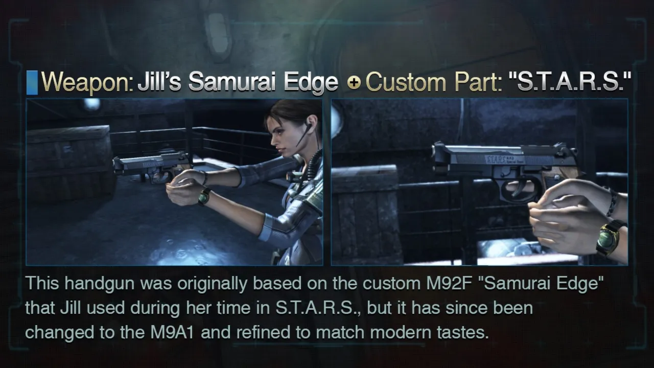 Resident Evil: Revelations Jill's Samurai Edge + Custom Part: Screenshot 1