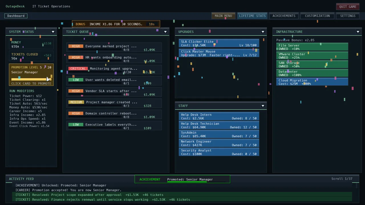 IT Outage Desk Screenshot 1