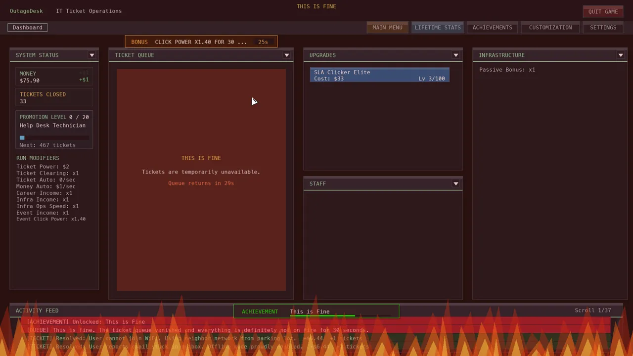 IT Outage Desk Screenshot 3