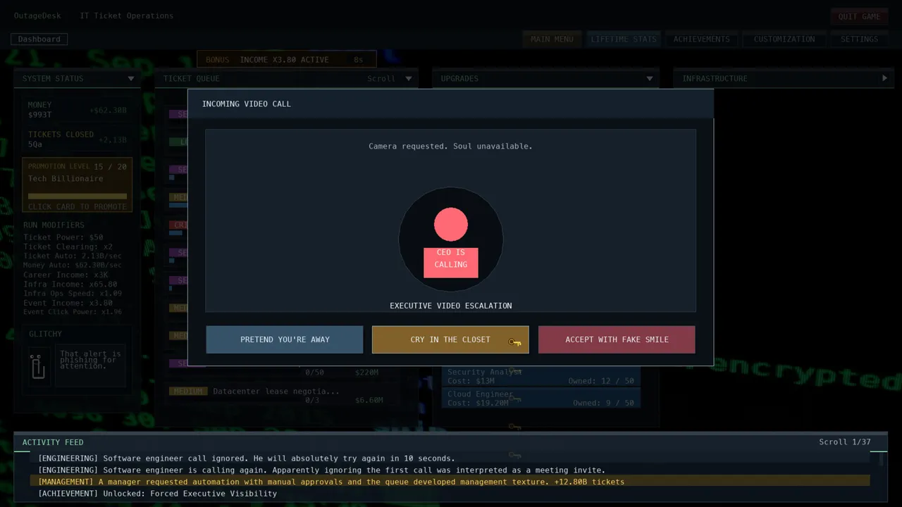 IT Outage Desk Screenshot 4