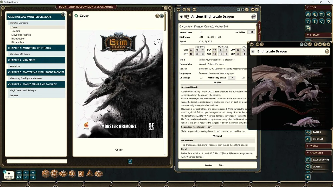 Fantasy Grounds - Grim Hollow: Monster Grimoire Screenshot 3