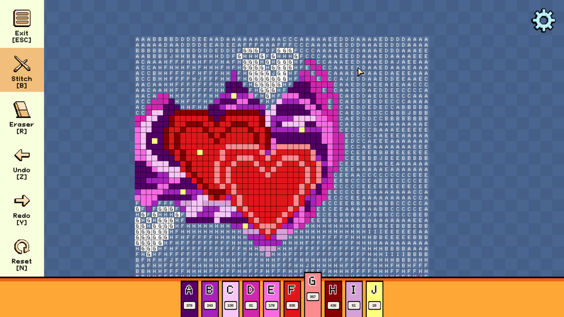 Pixel Cross Stitch - Valentine's Day Pack 3 Screenshot 1