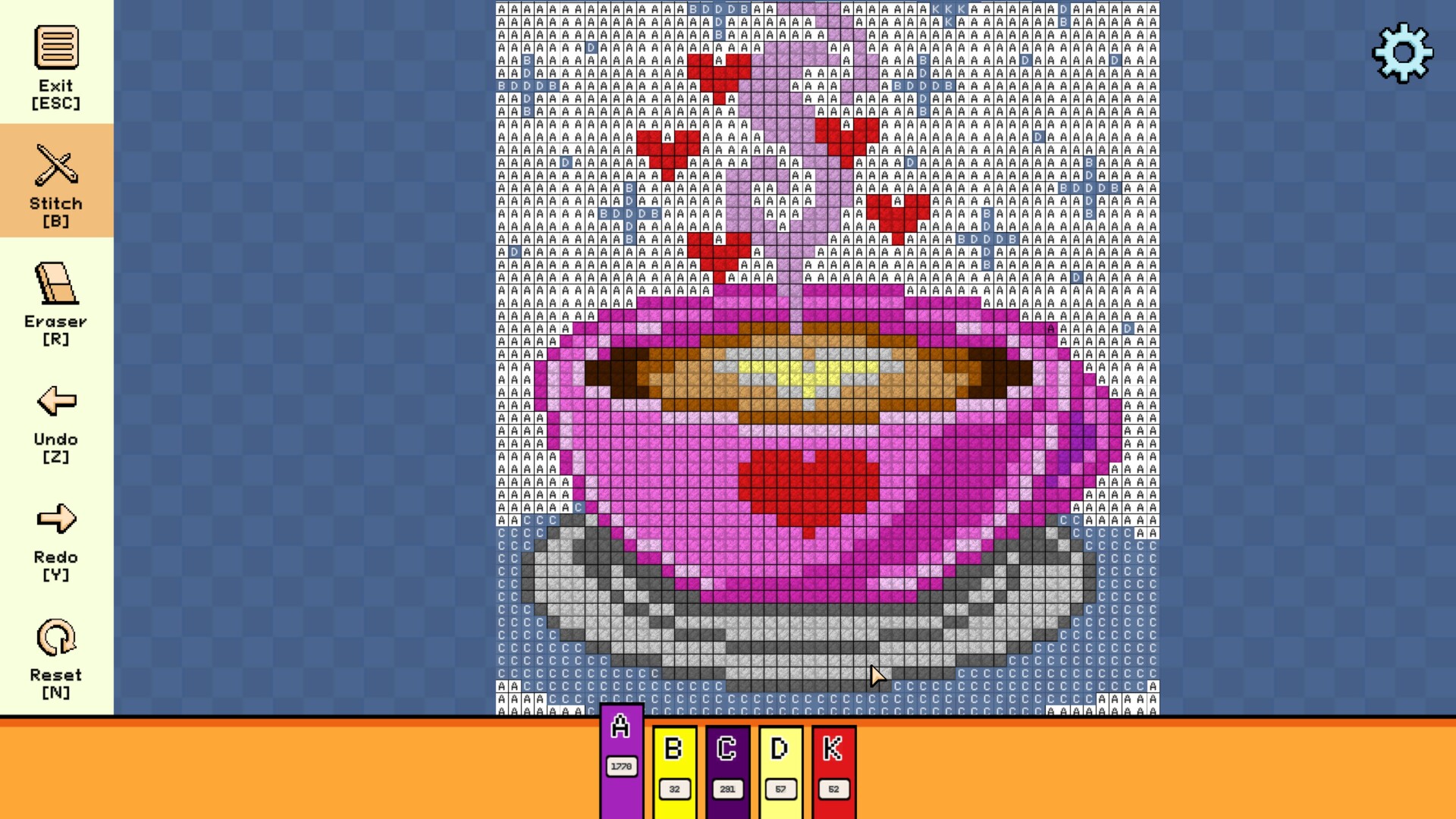 Pixel Cross Stitch - Valentine's Day Pack 3 Screenshot 2