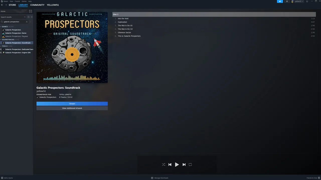 Galactic Prospectors: Soundtrack Screenshot 0