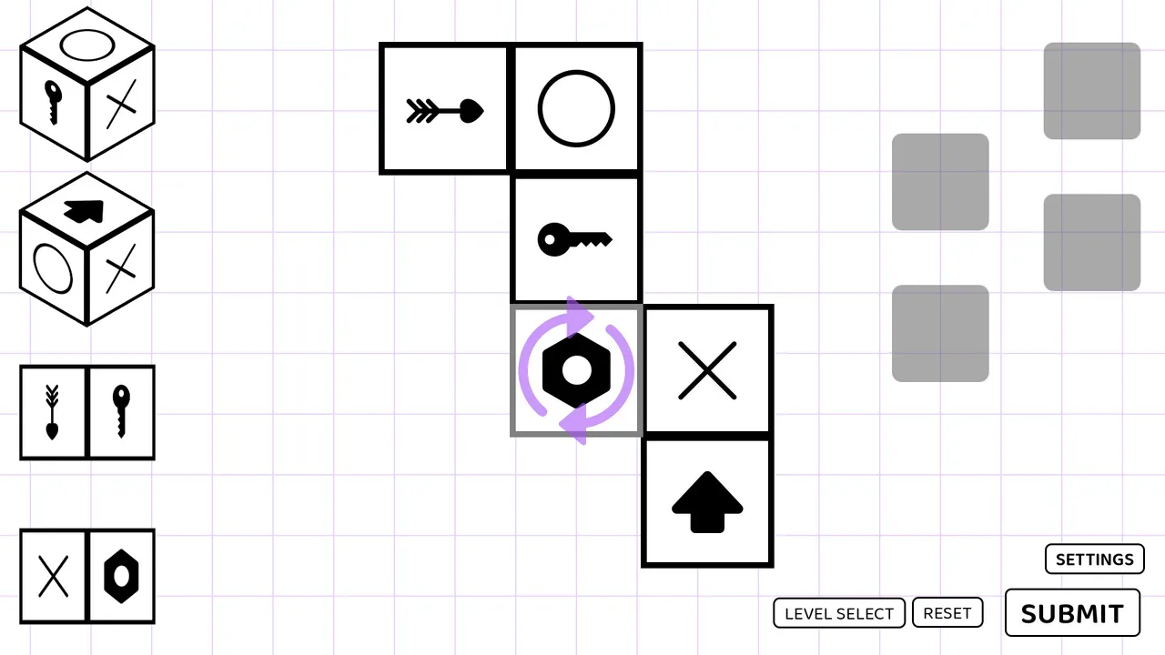 A Puzzle game where you fold Dice Screenshot 1