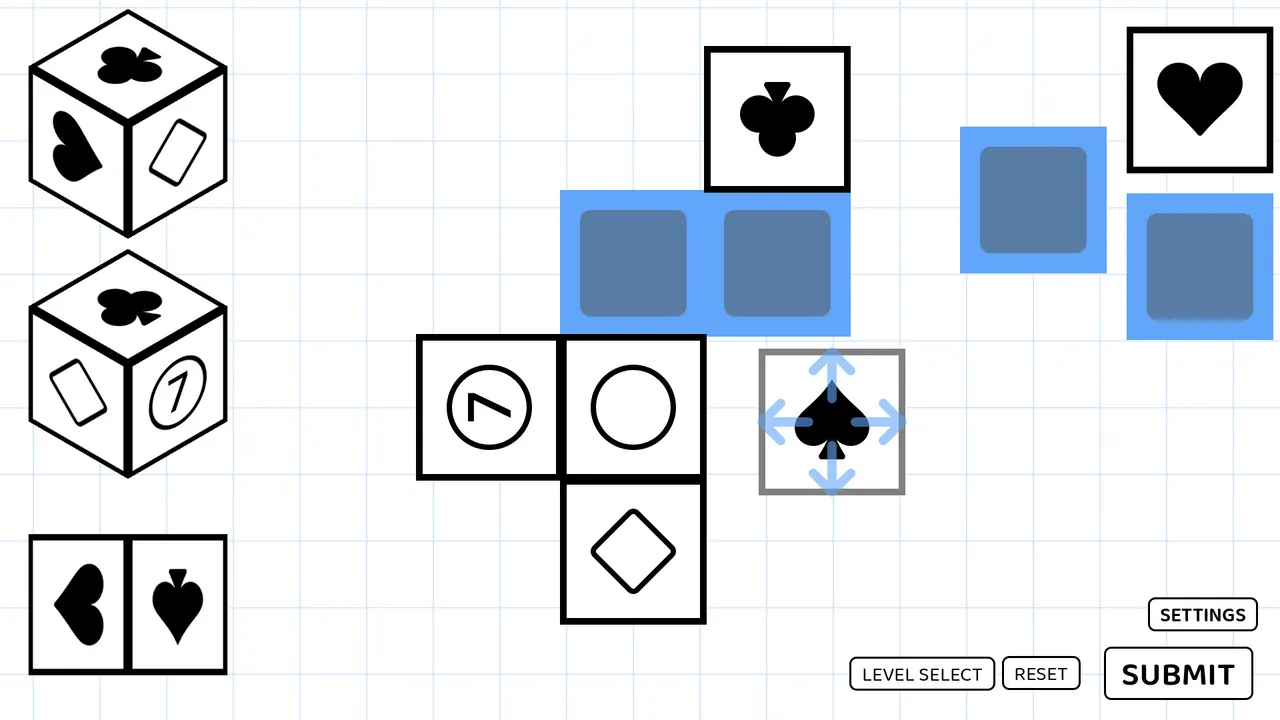A Puzzle game where you fold Dice Screenshot 0