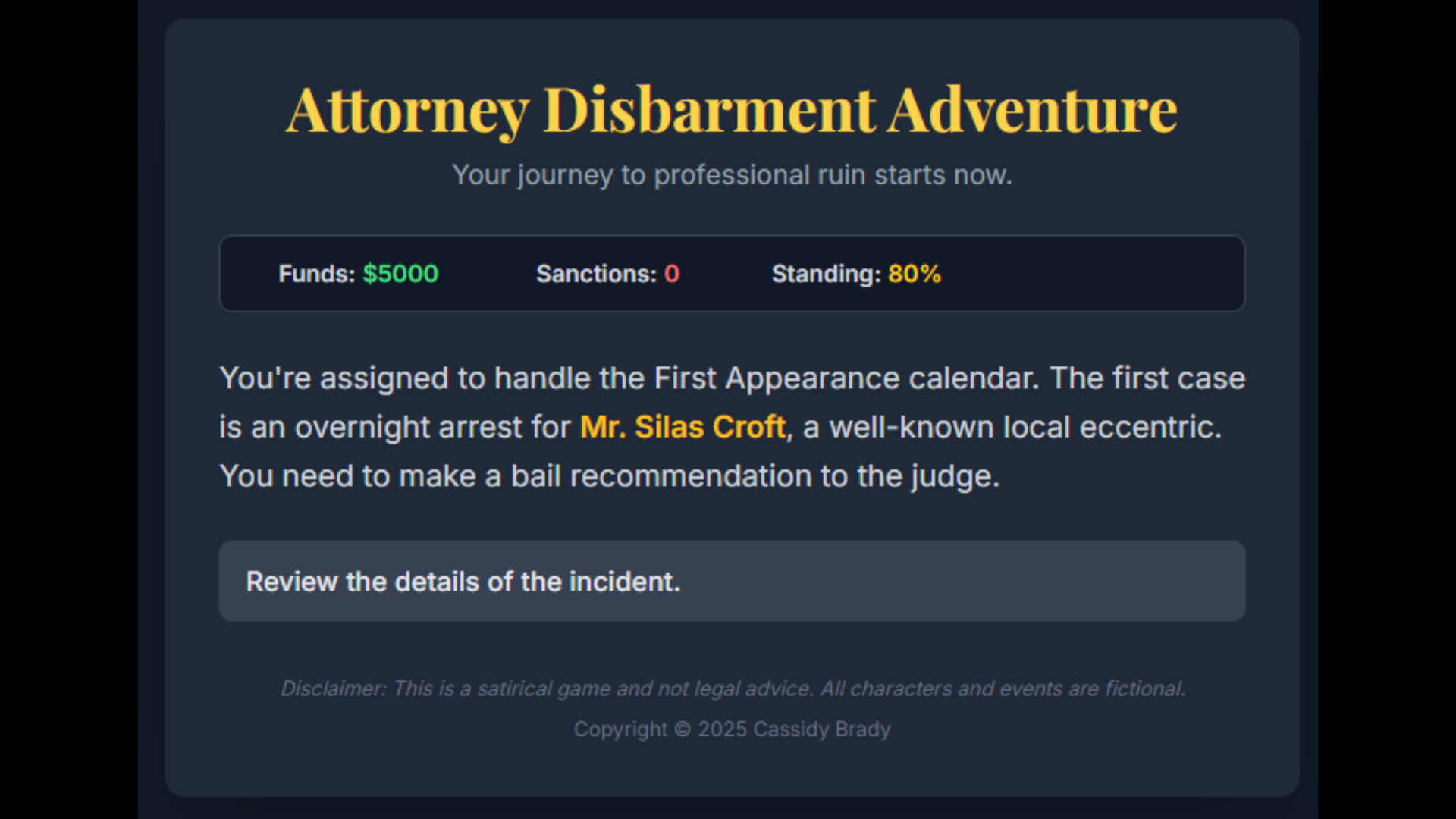 Attorney Disbarment Adventure Screenshot 3