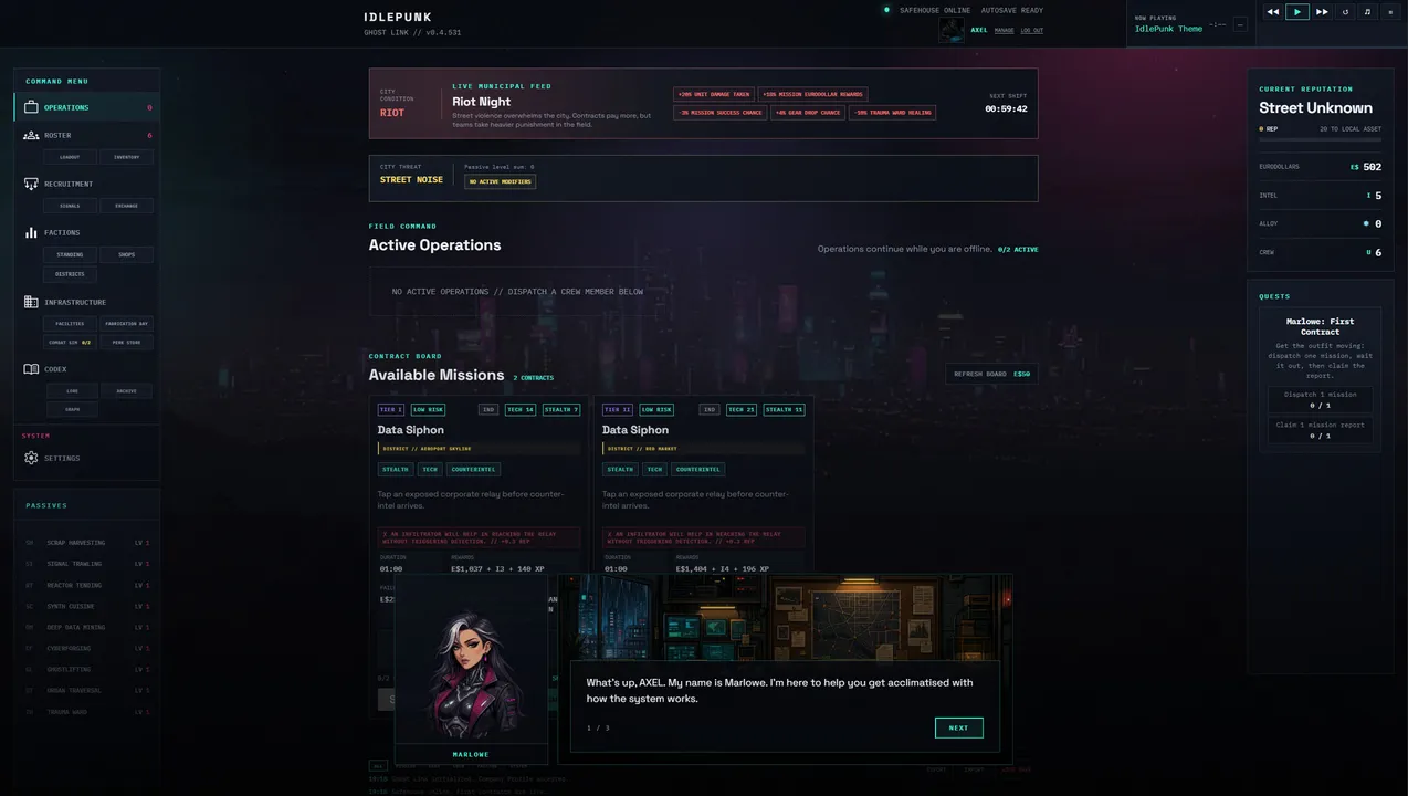 Idlepunk - Ghost Link Screenshot 1