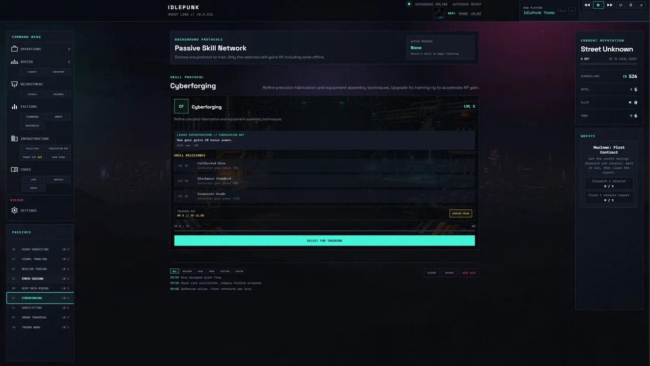 Idlepunk - Ghost Link Screenshot 2