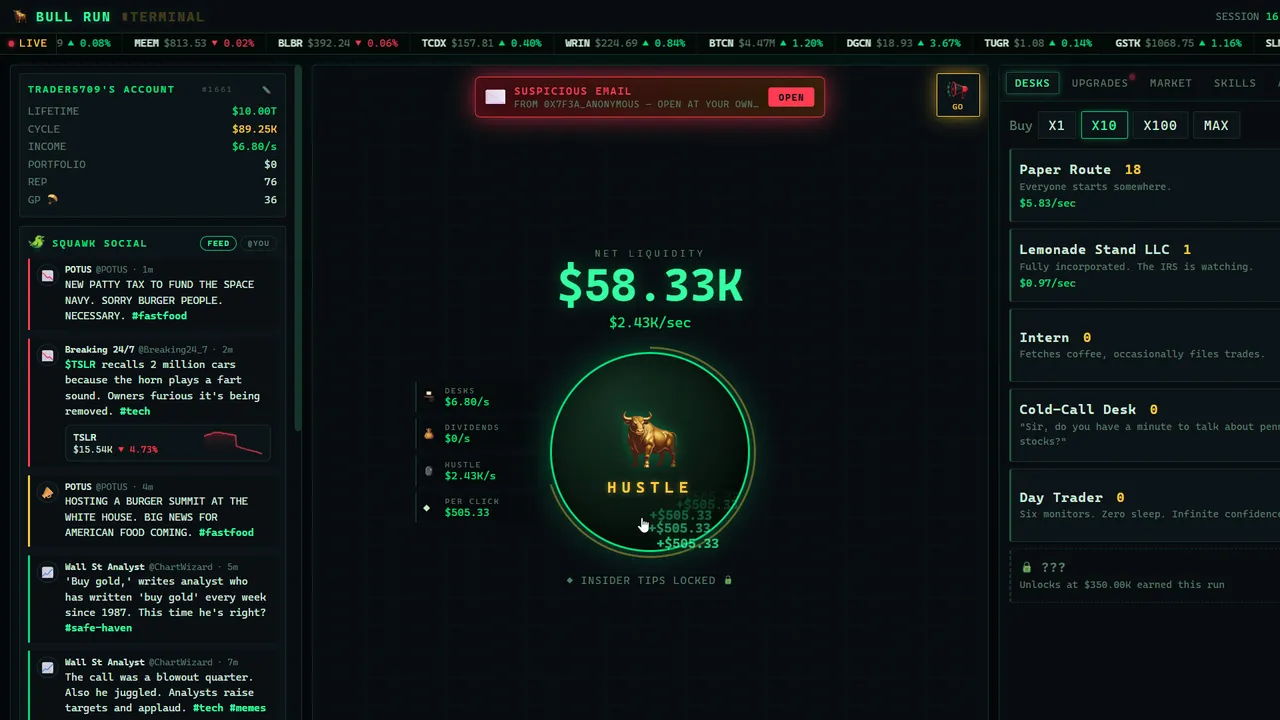 Bull Run Clicker Screenshot 0