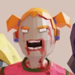 Blonde woman zombie killer icon