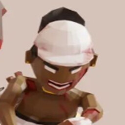 Woman zombie killer with cap icon