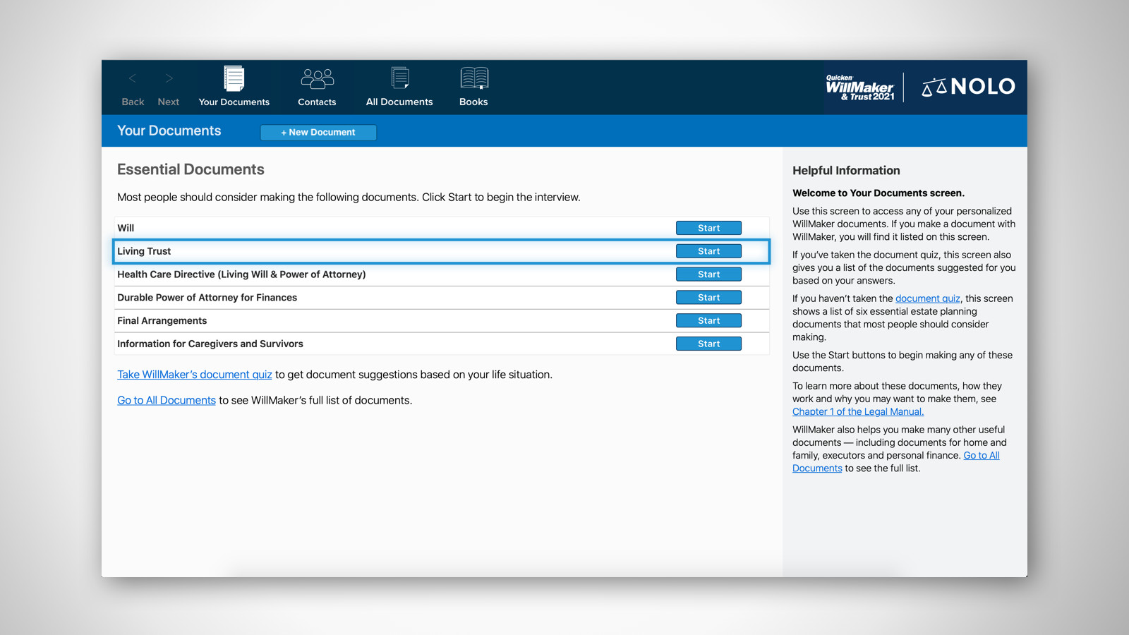 Quicken WillMaker & Trust 2021 Screenshot 2