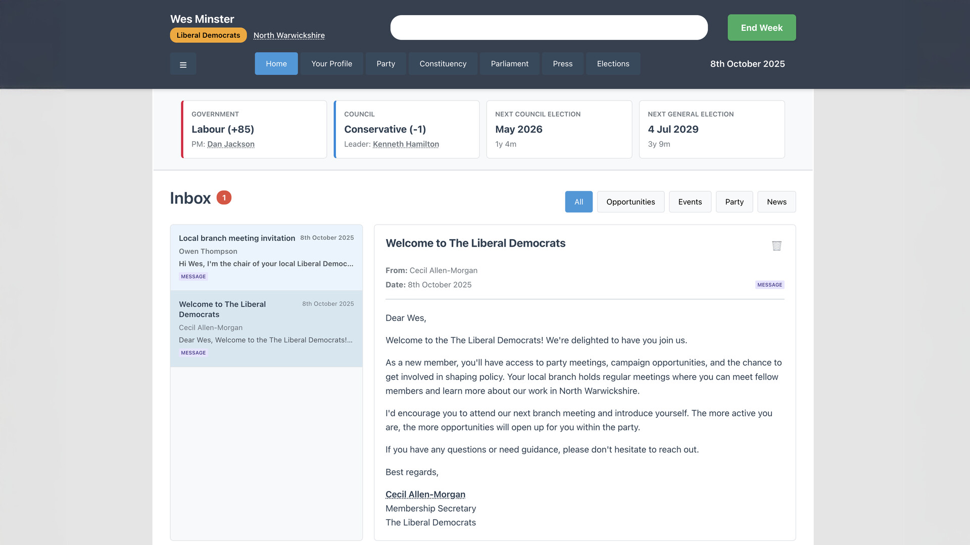 UK Politics Simulator Screenshot 0
