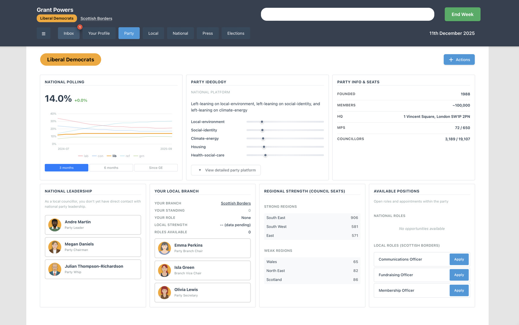 UK Politics Simulator Screenshot 5