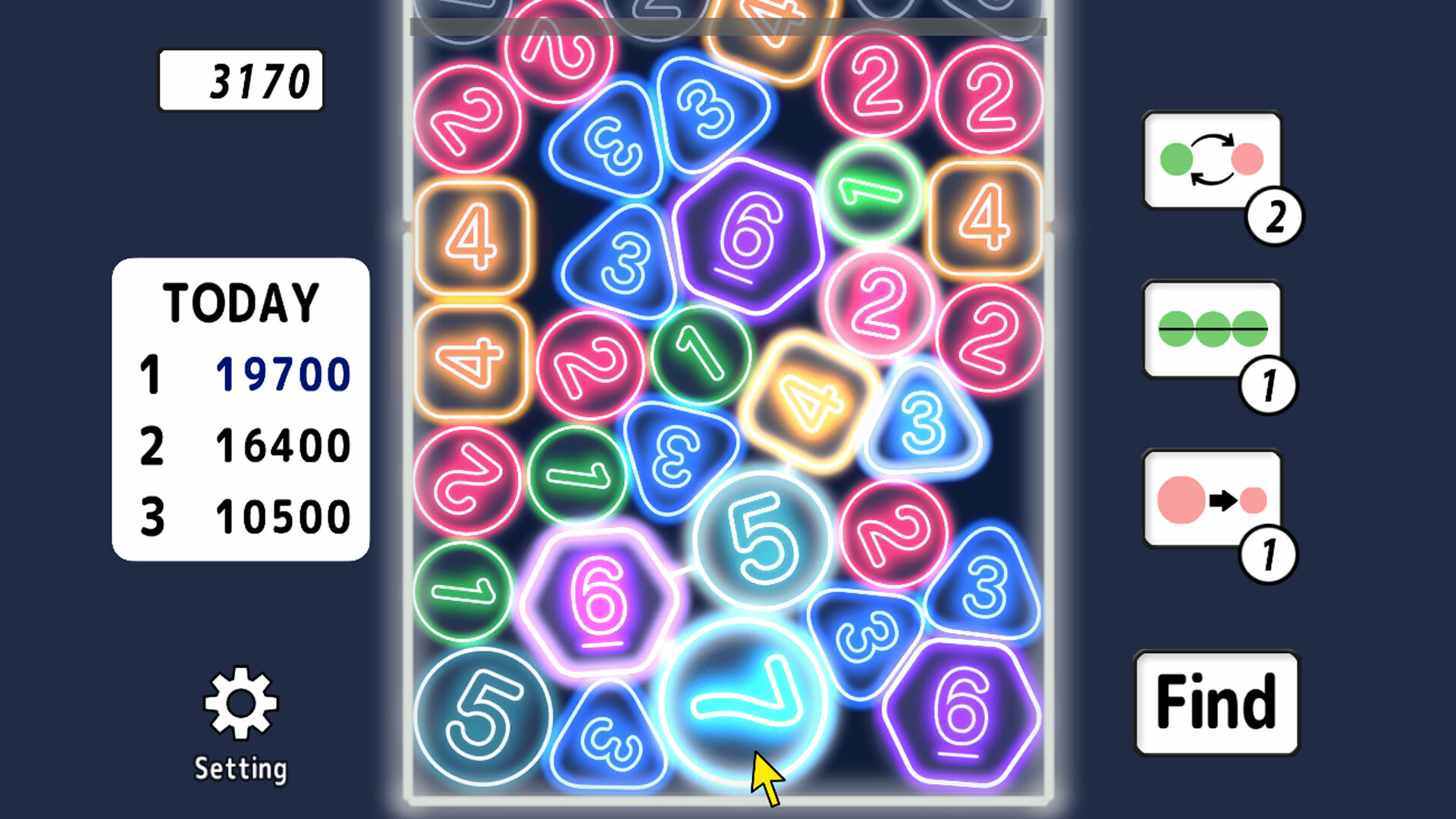 1234 connect puzzle Screenshot 2