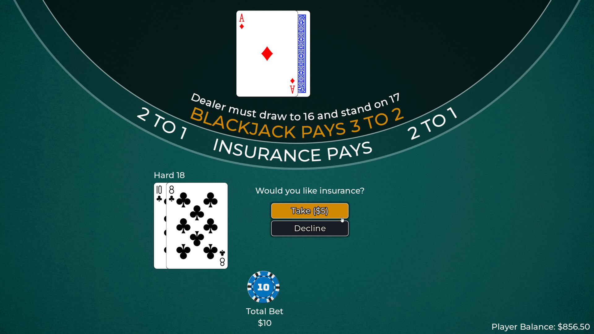 Player vs. Dealer Blackjack Screenshot 16