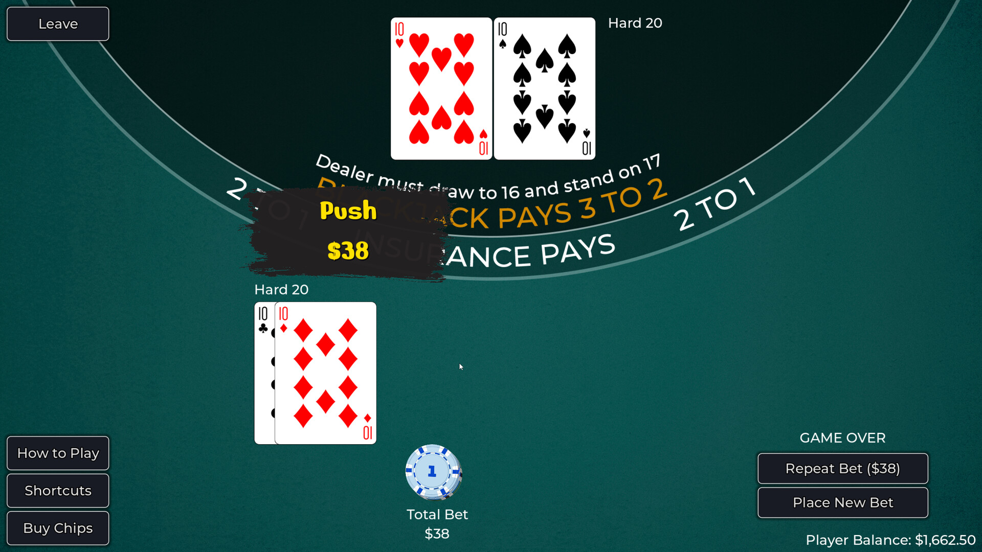 Player vs. Dealer Blackjack Screenshot 9
