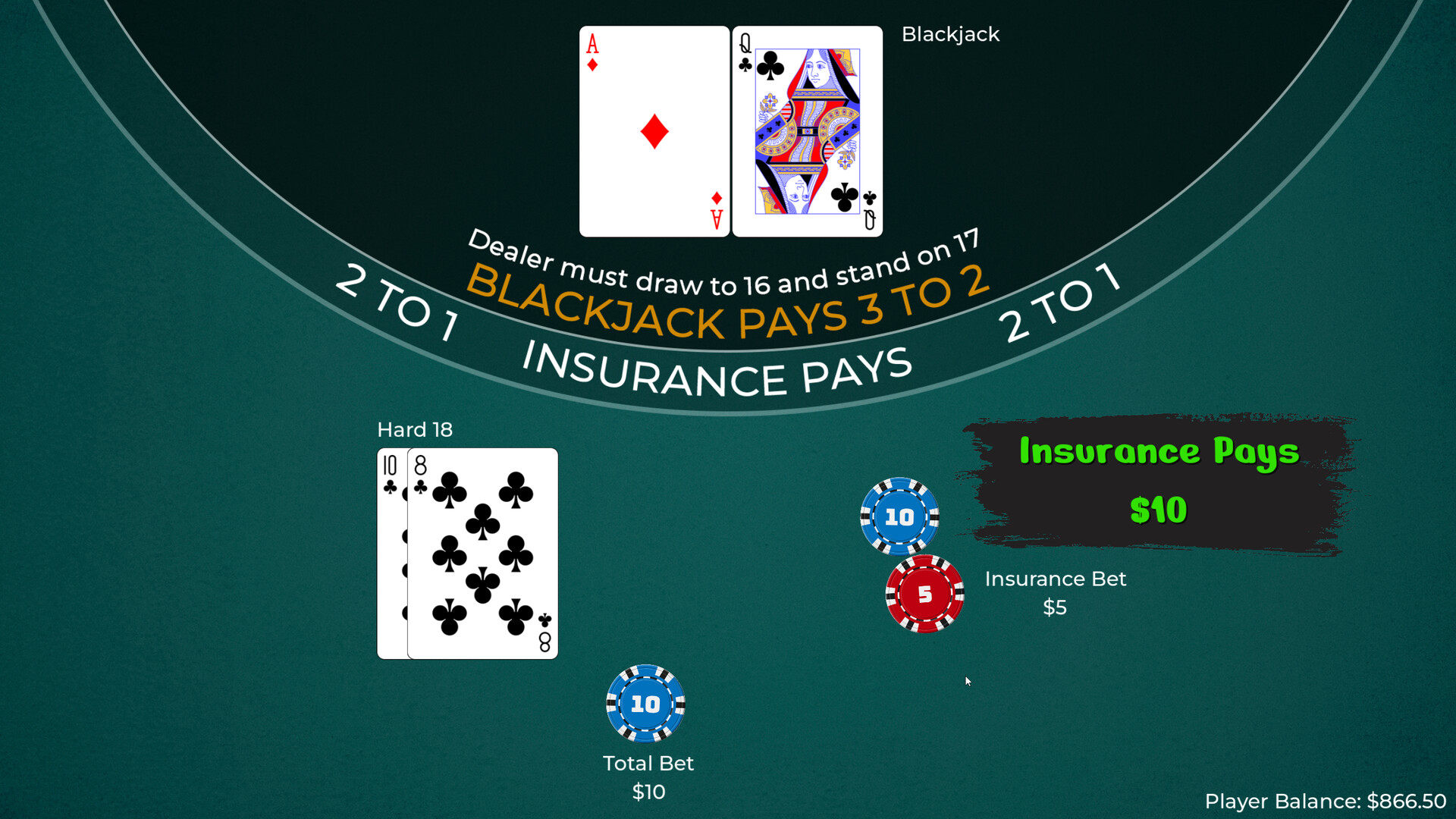 Player vs. Dealer Blackjack Screenshot 17