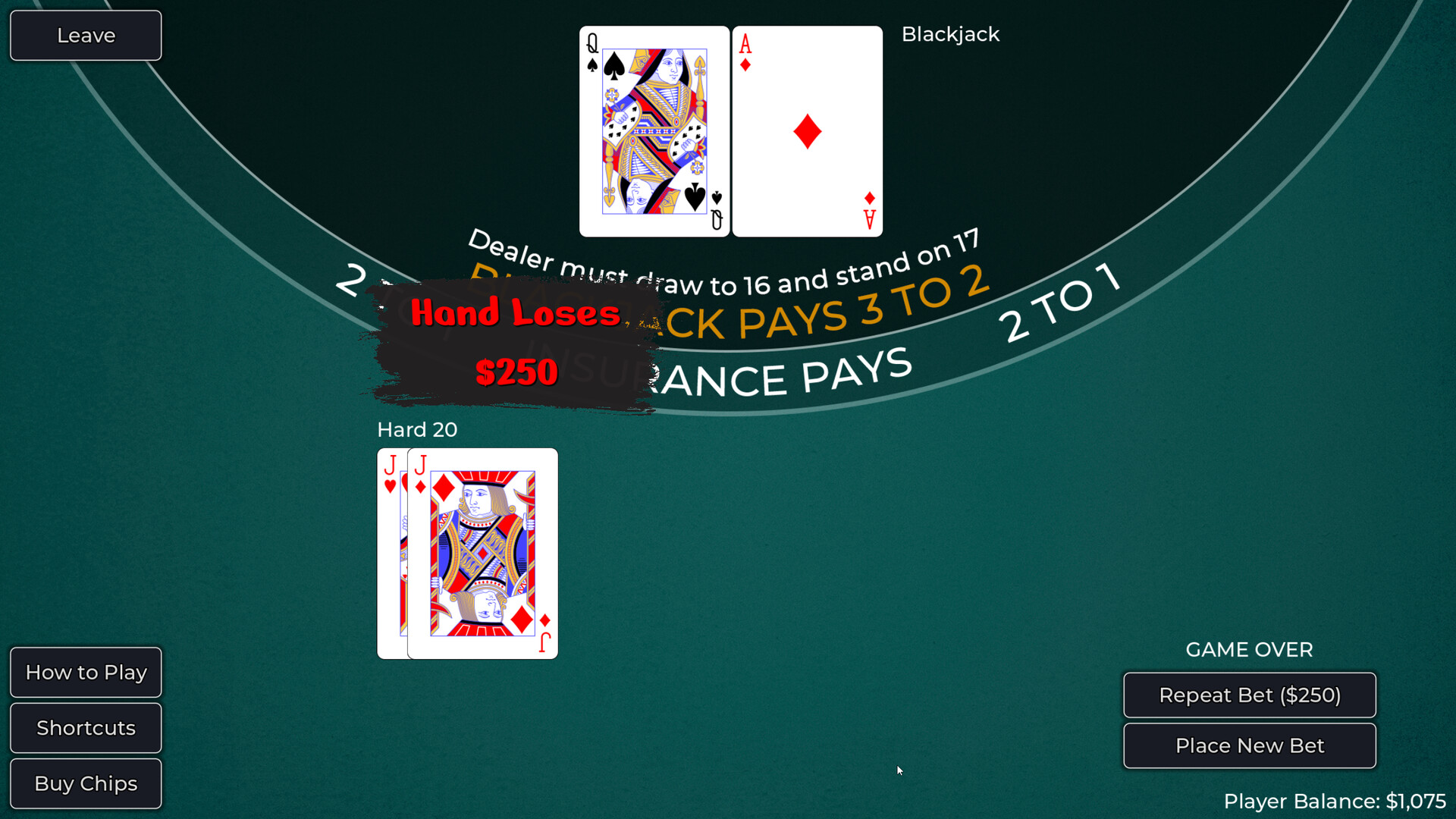 Player vs. Dealer Blackjack Screenshot 7