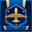 Plane crash completed icon