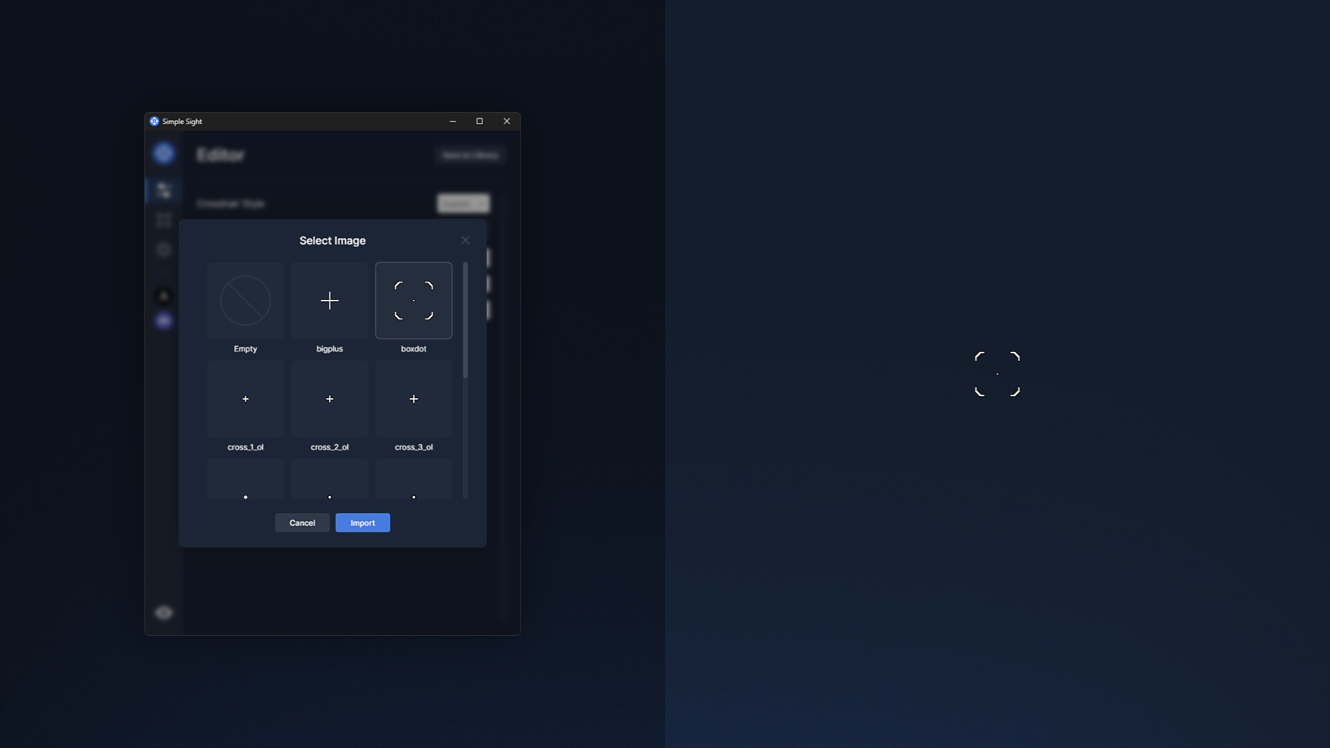 Simple Sight - Crosshair Overlay Screenshot 2